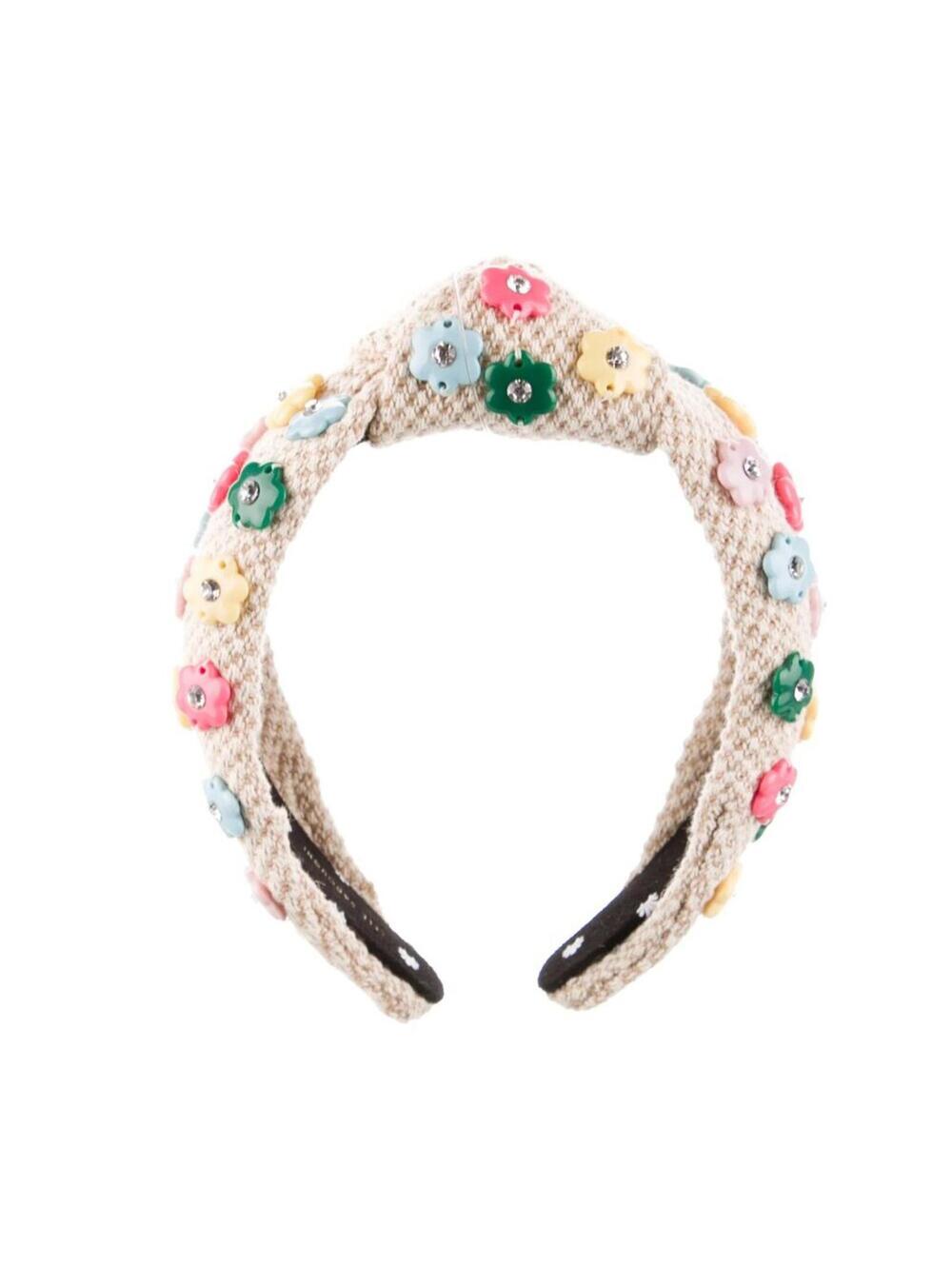 Lele Sadoughi Daphne Flower Charm Headband Rainbow Vintage - Picture 3 of 9
